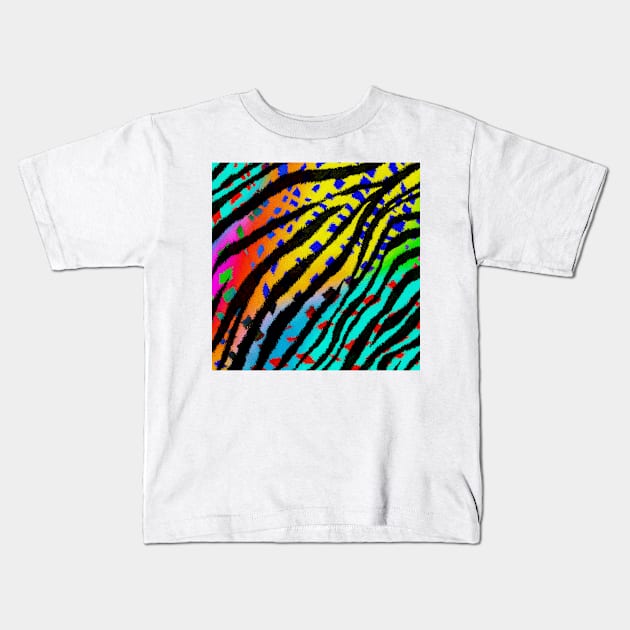 Cheetah Spots Zebra Kids T-Shirt by PhotoArtLJR